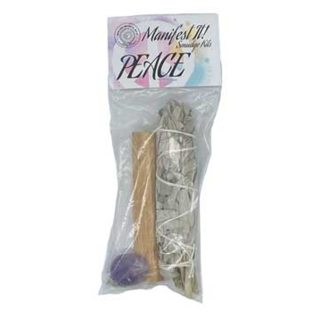 Manifest It Peace Smudge Kit with Amethyst