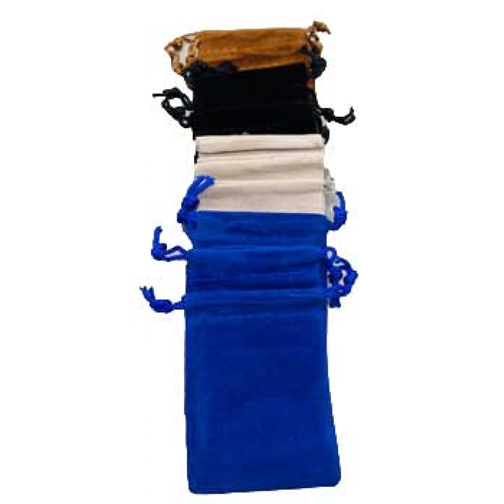 Set of 12 Mixed Velvet Pouches for Organizing