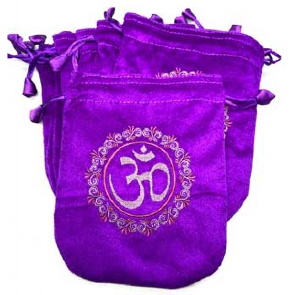 Set of 10 Elegant Purple Velveteen Bags