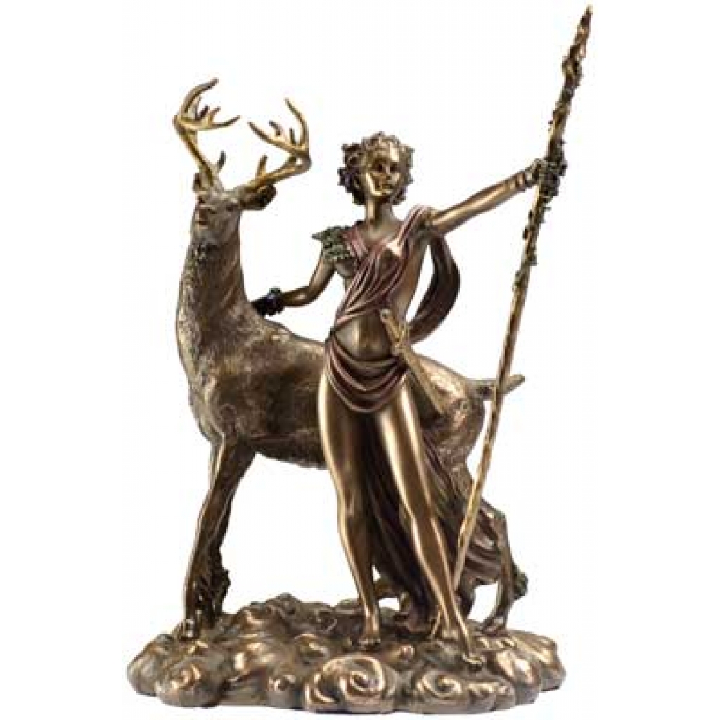 Moon Goddess Diana Statue - 10 1/4