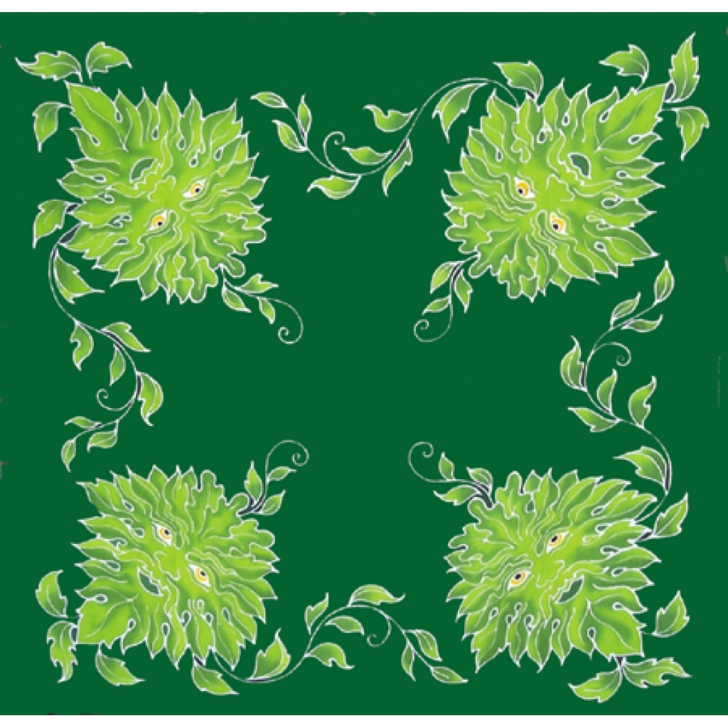 Green Man Caftan - 3 ft Square