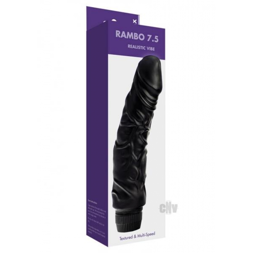 Kinx Rambo 7 Realistic Vibrator - Black