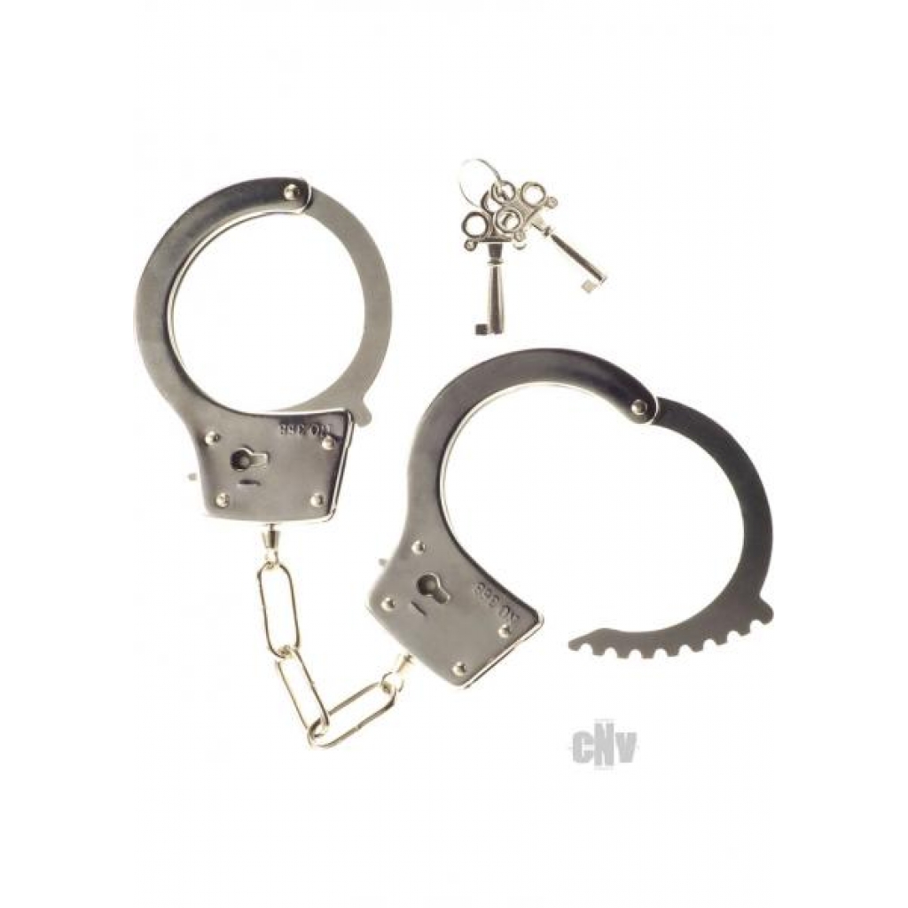 Heavy Metal Handcuffs with Release Keys - Silver