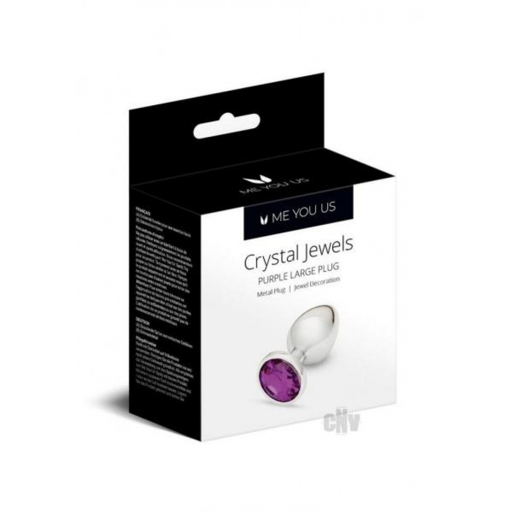 Myu Crystal Jewels Large Purple Butt Plug - Elegant Pleasure