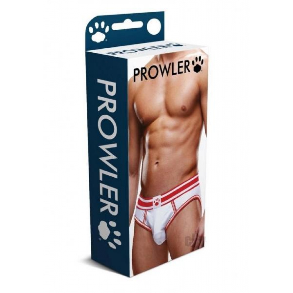 Prowler White/Red Open Brief - Stylish and Provocative