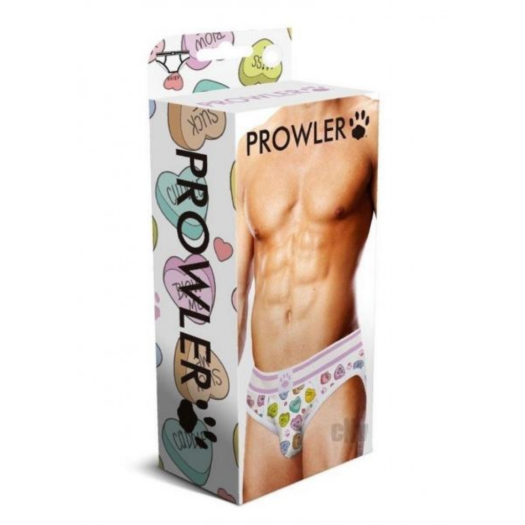 Prowler Candy Hearts Briefs - XLarge (White)