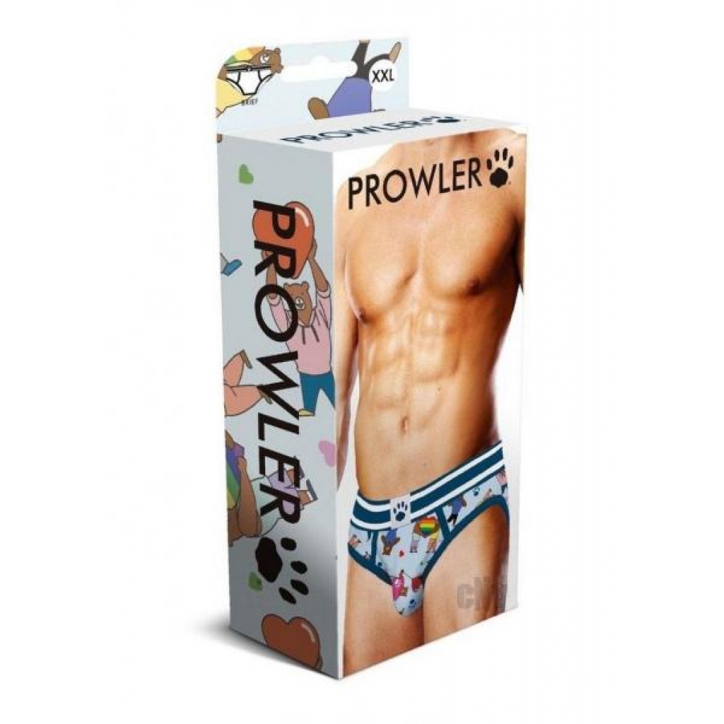 Prowler Bears with Hearts Brief - XXL Blue