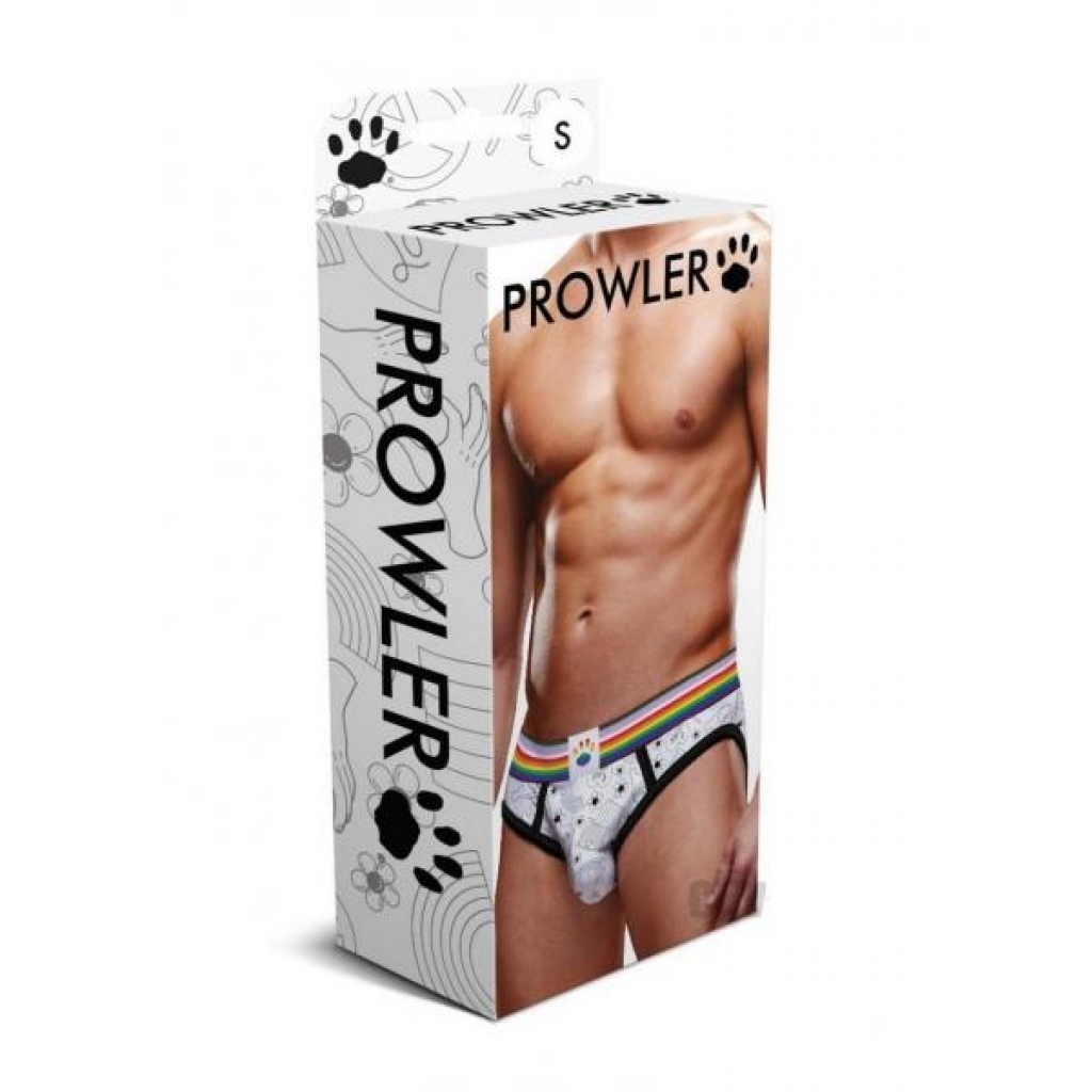 Prowler Pride Love Peace 3 Brief - Large Rainbow