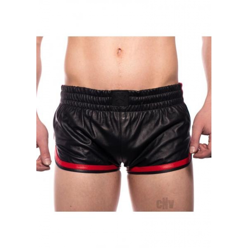 Prowler Red Leather Sport Shorts - XS