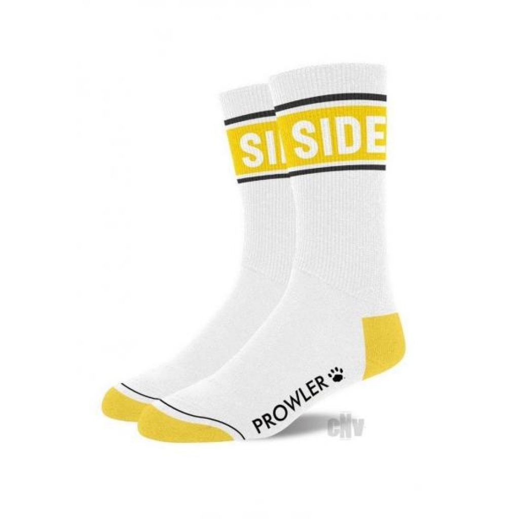 Prowler Side Socks - White/Yellow