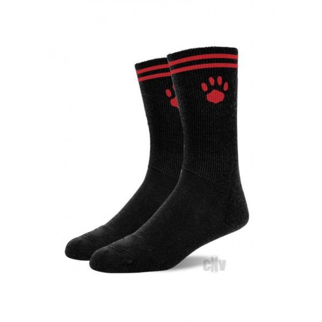 Prowler Red Crew Socks - Black/Red