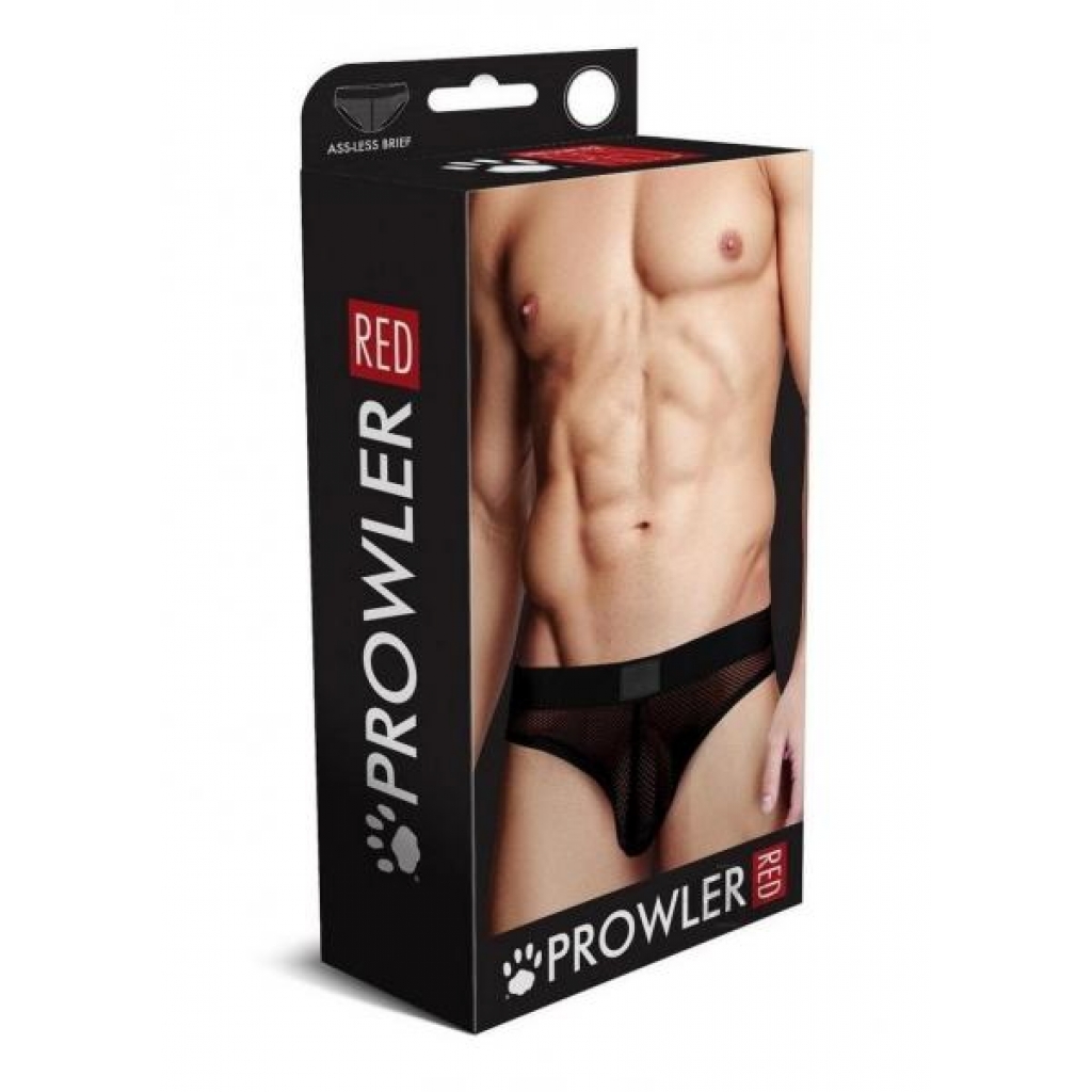 Prowler Red Fishnet Assless Brief Black - Large