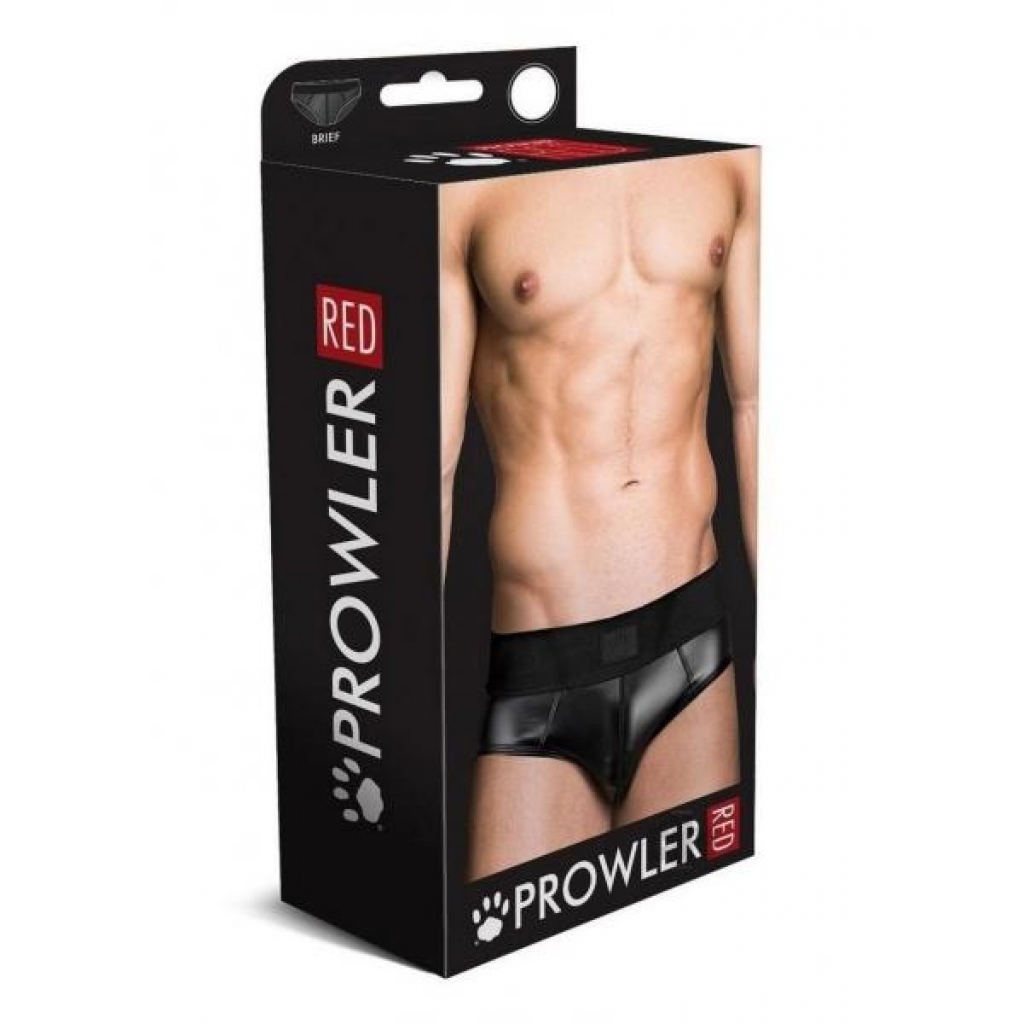 Prowler Red Wetlook Brief - Black Medium