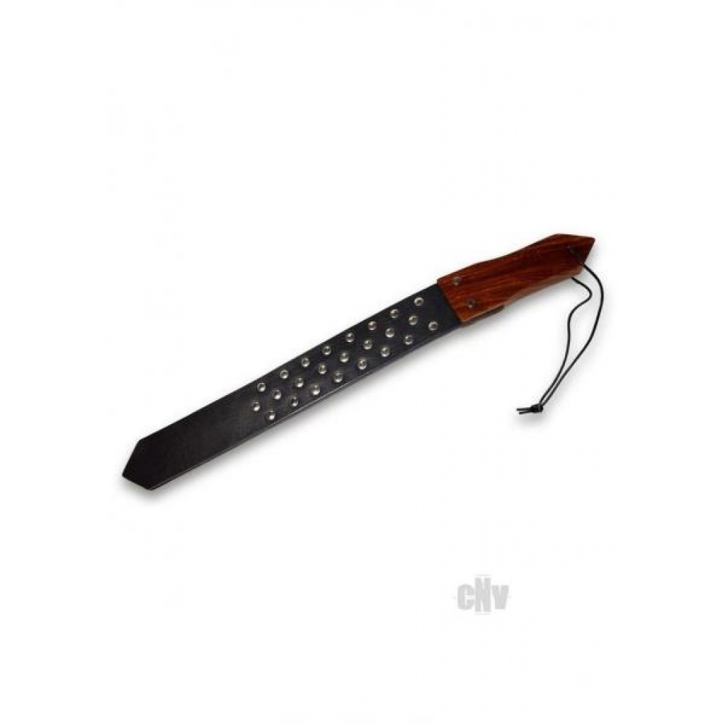 Prowler Red Leather and Wood Studded Paddle