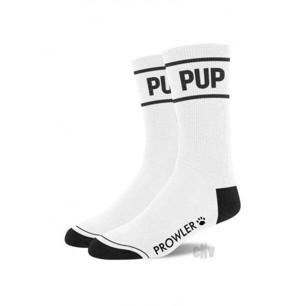 Prowler Red Pup Socks White