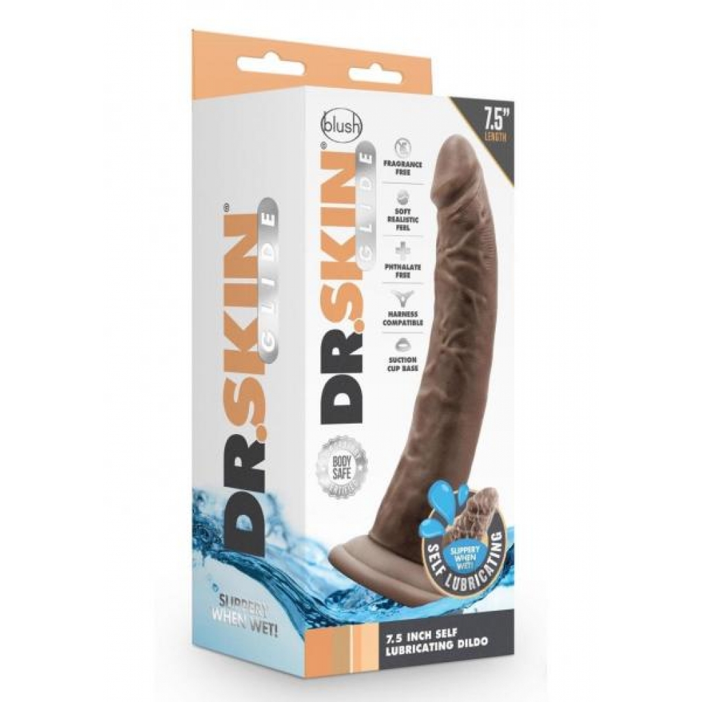 Dr Skin Glide Dildo 7.5 - Chocolate