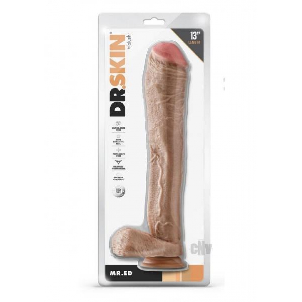 Dr Skin Mr Ed 13 Dildo - Balls - Beige