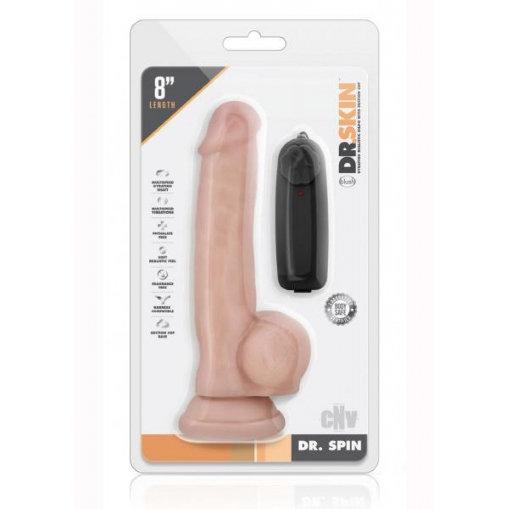 Dr Skin Dr Spin 8 Gyrating Dildo - Vanilla