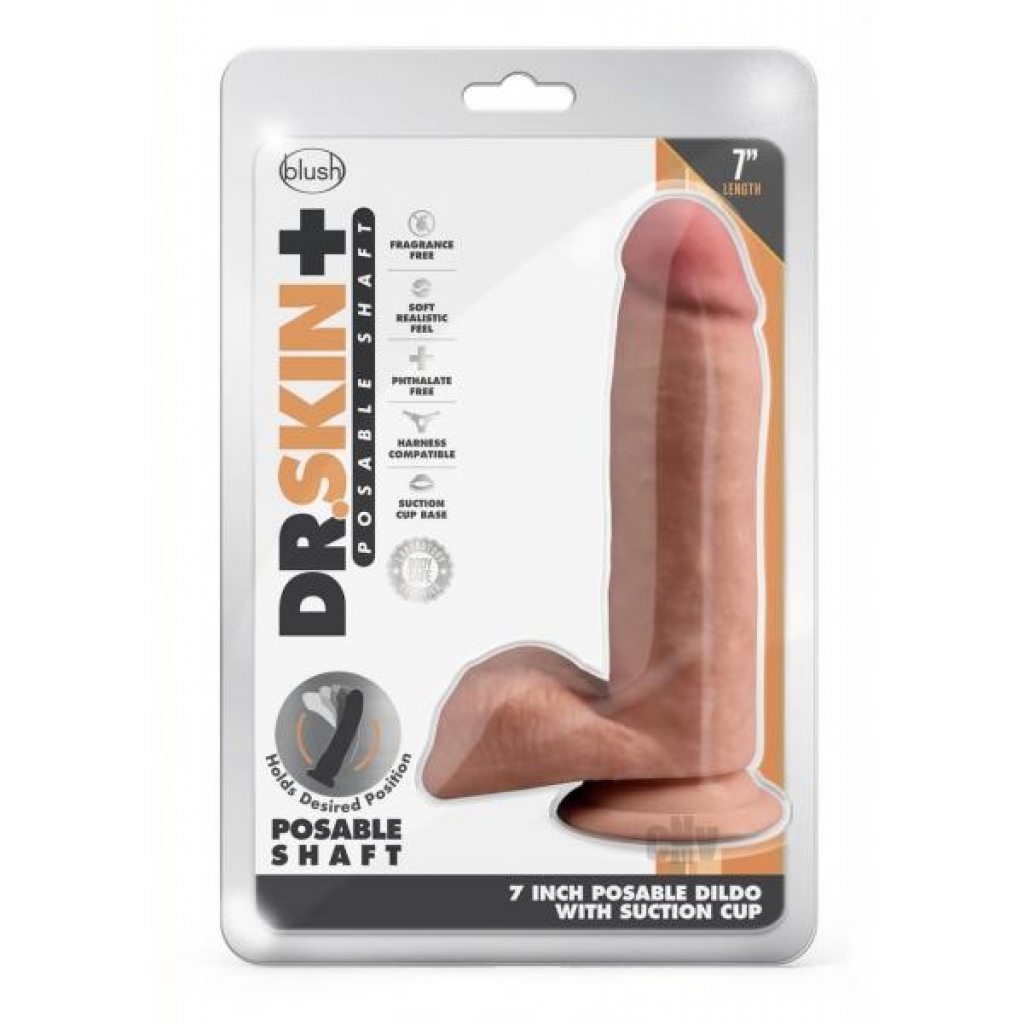 Dr Skin Plus Posable Dildo - Mocha