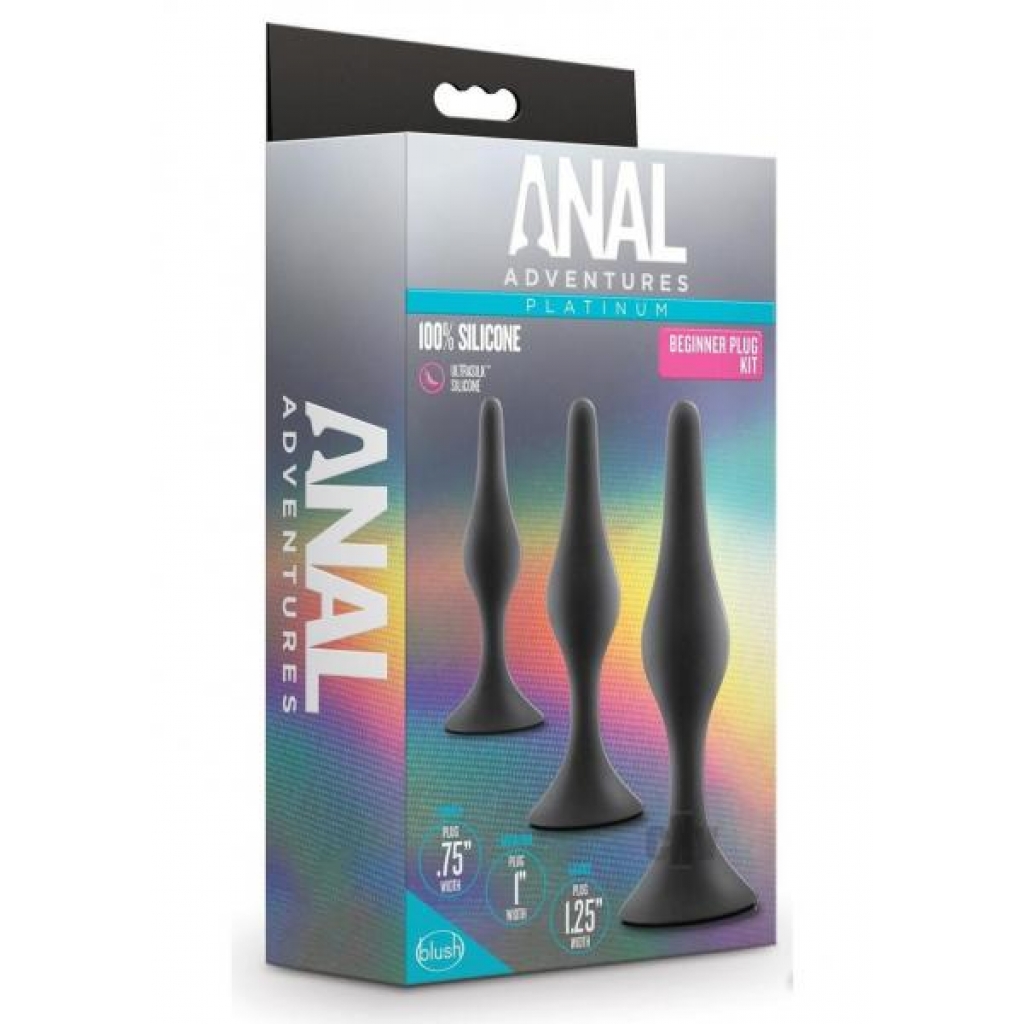 Anal Adventures Platinum Silicone Beginner Plug Kit