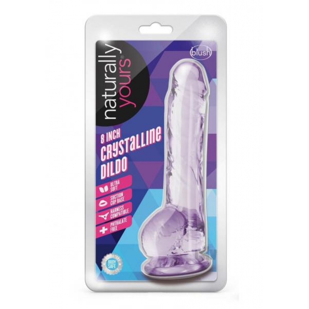 Naturally Yours - Crystalline 8 Dildo - Amethyst