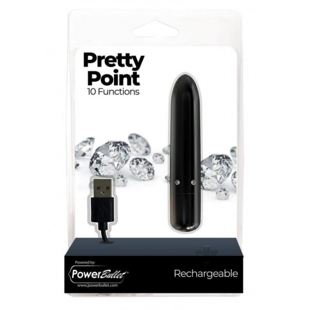 Powerbullet Pretty Point Bullet Vibrator - Black