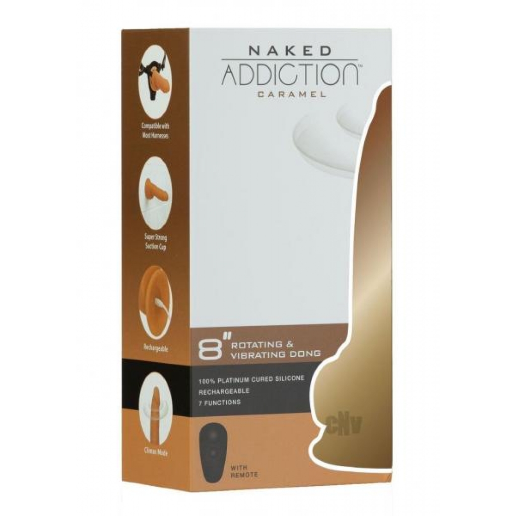 Naked Addiction Rotate/Vibe Dong 8 Caramel