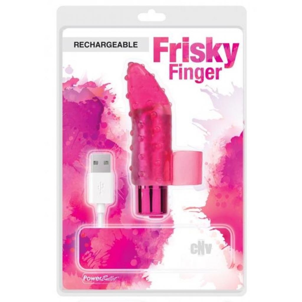 Rechargeable Frisky Finger Vibrator - Pink