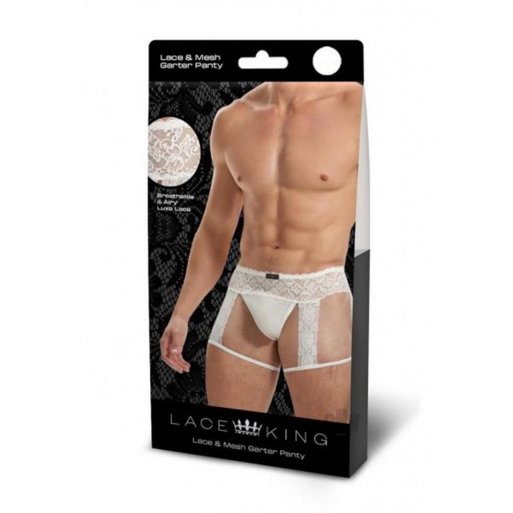 Lace King Lace Mens Panty S/m Wht