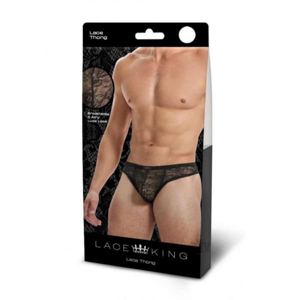 Lace King Thong - Elegant Black L/XL