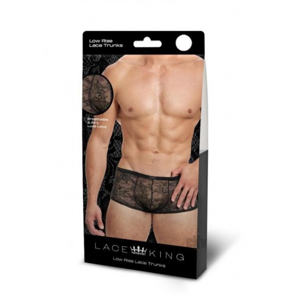 Lace King Lace Trunks - L/XL Black