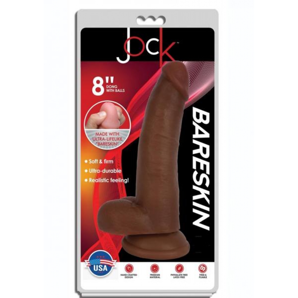 Jock Bareskin Dong W/balls - 8 Caramel