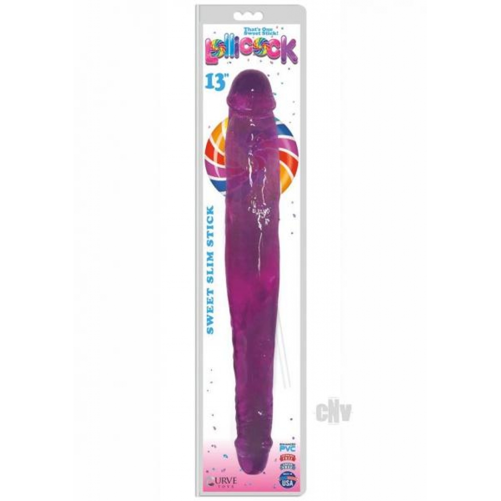 Double-Sided Dildo - Sweet Slim Stick 13 Grape