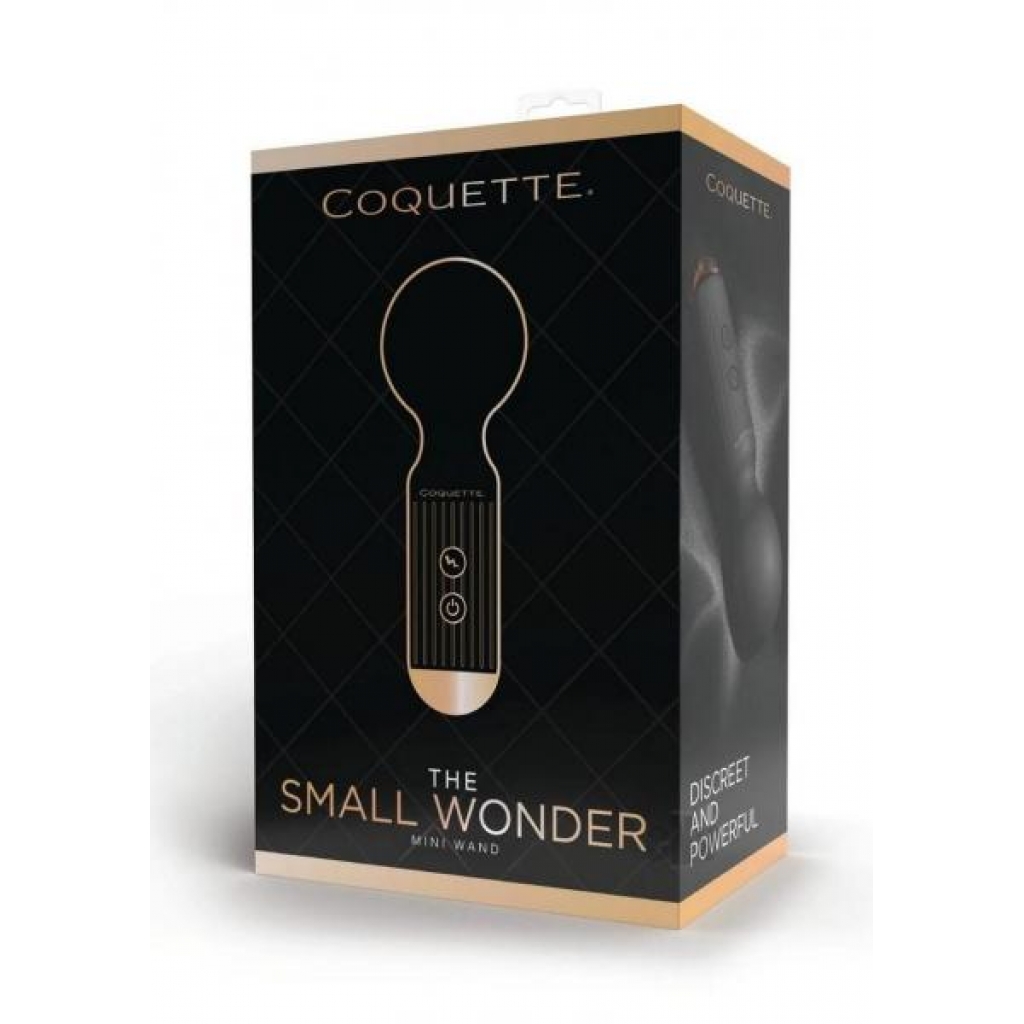 Coquette Mini Wand Massager - Black & Gold