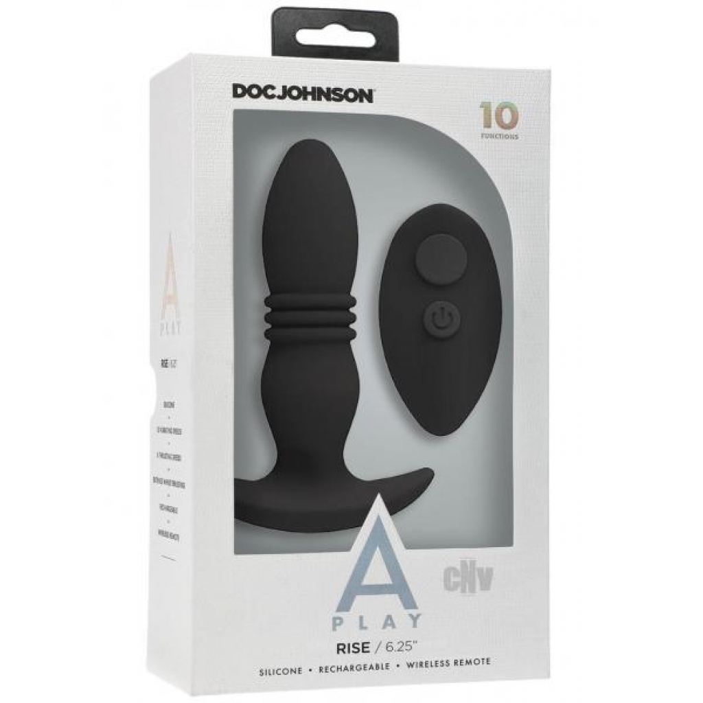 Silicone Remote Control Bullet Vibrator - Black