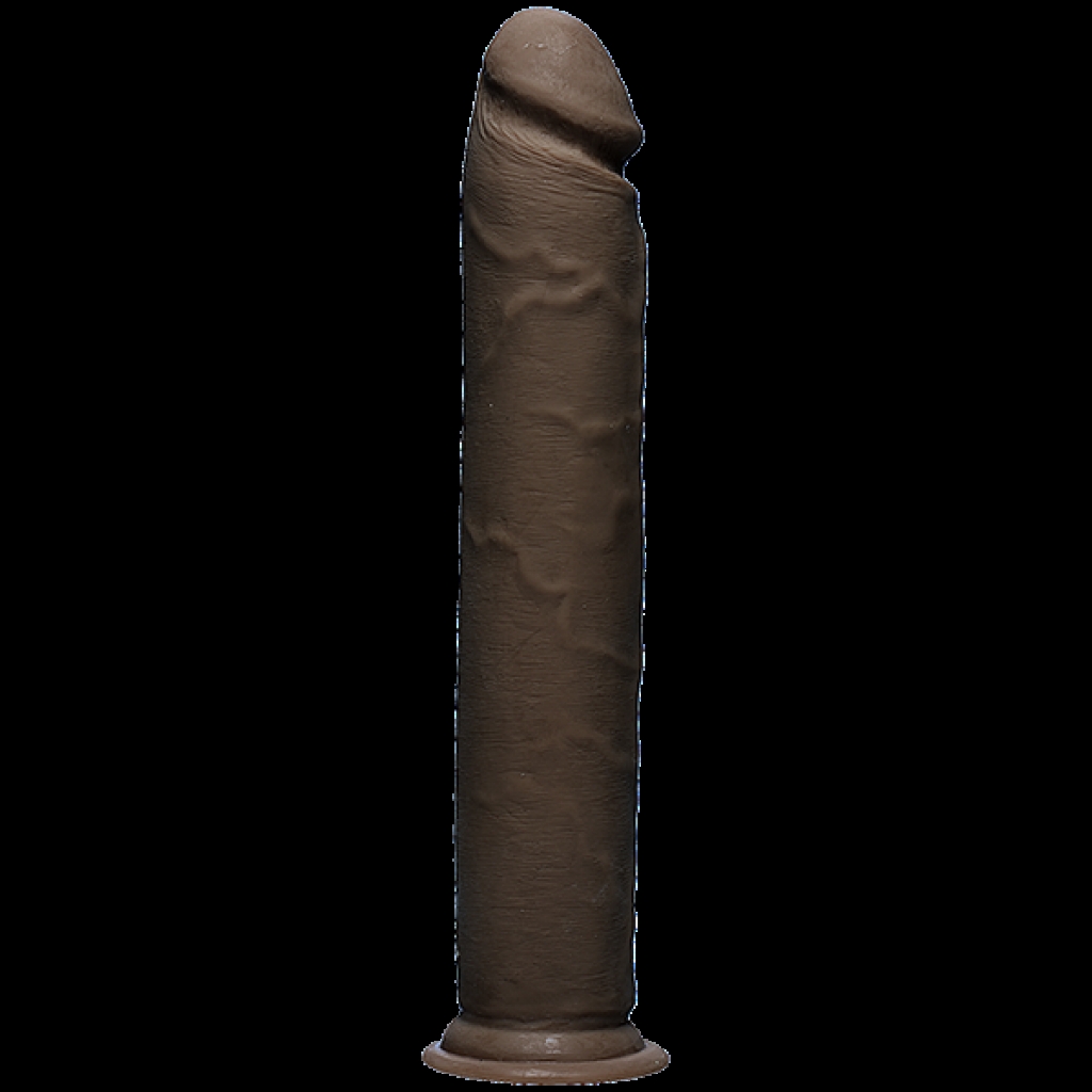 Realistic D - 12 inches Chocolate Brown Dildo