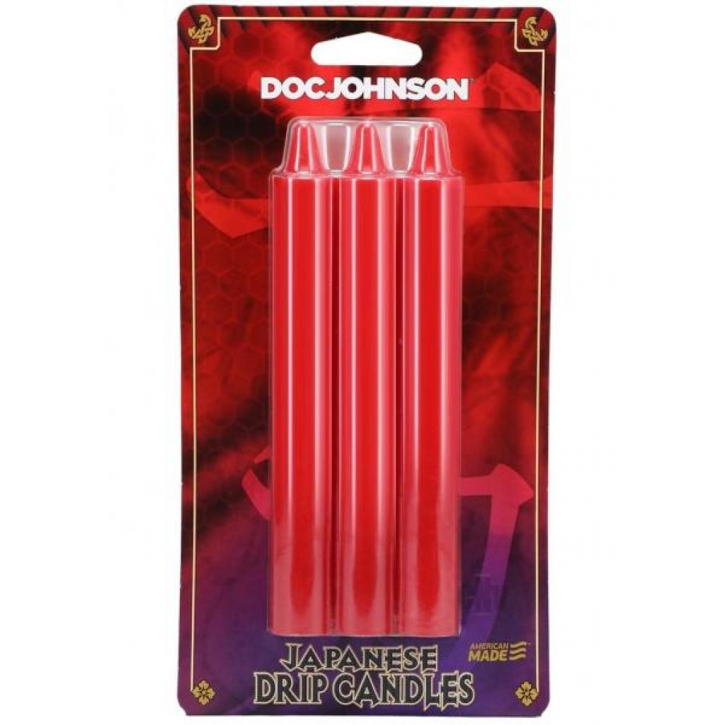 Sensational Japanese Drip Candles - 3-Pack Red