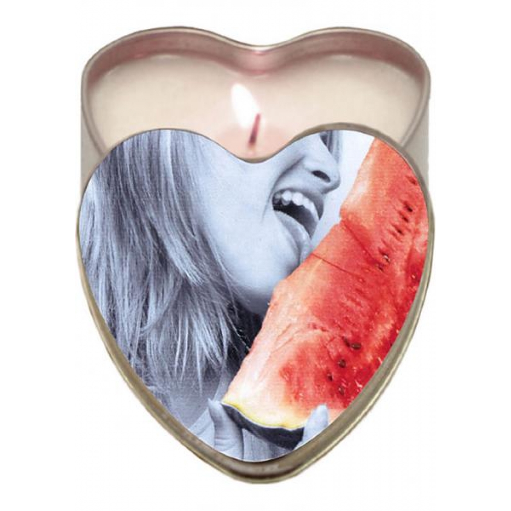 Watermelon Scented Edible Heart Candle - Delightful Experience