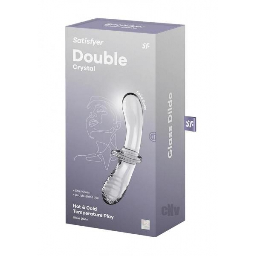 Double Crystal Clear Glass Dildo