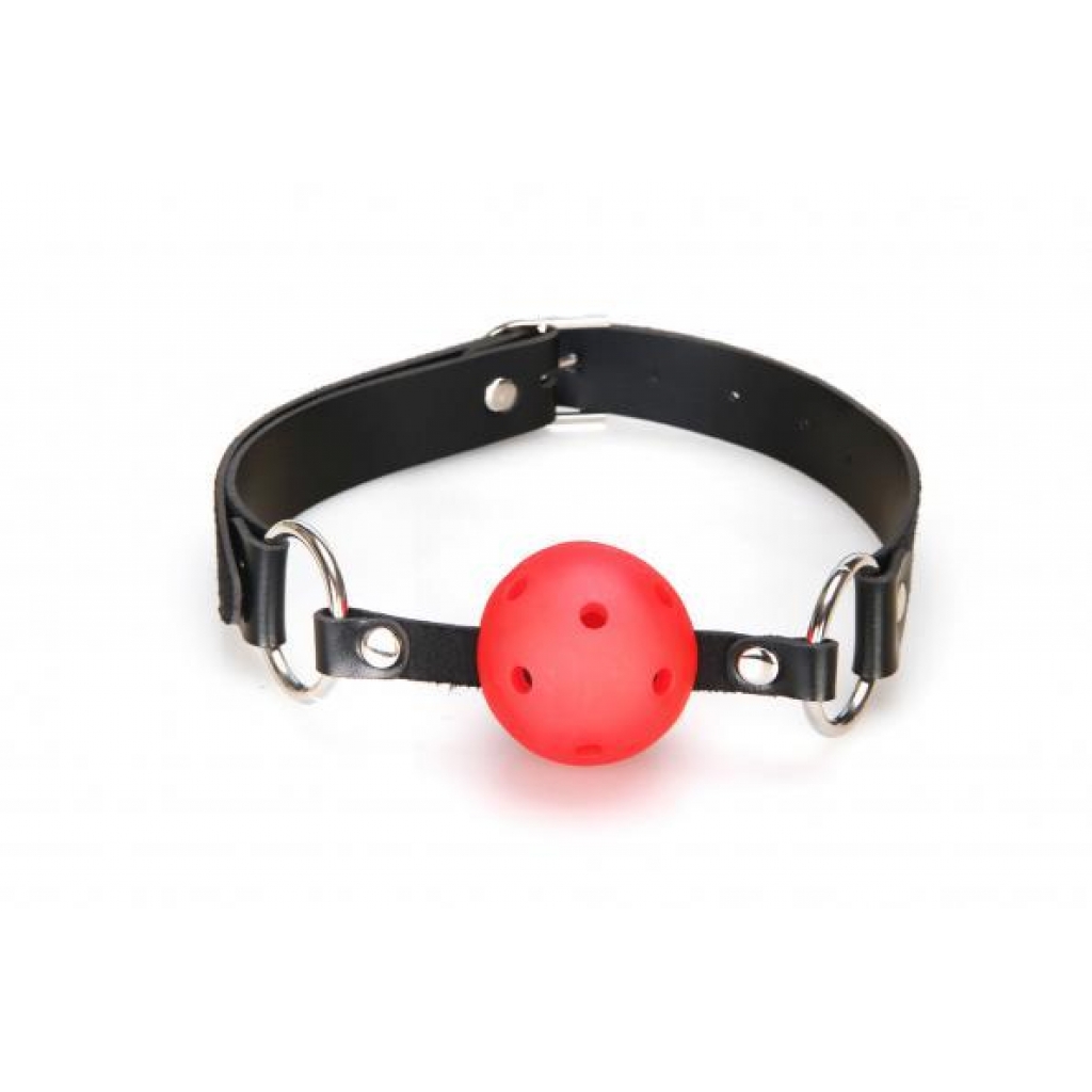 Breathable Red Ball Gag for Sensual Play