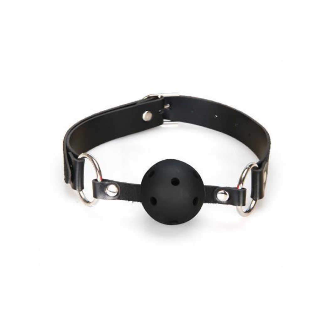 Lux Fetish Breathable Ball Gag - Black