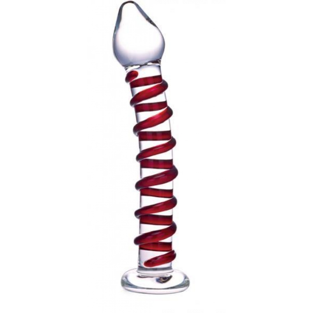 Mr. Swirly Textured Glass Dildo