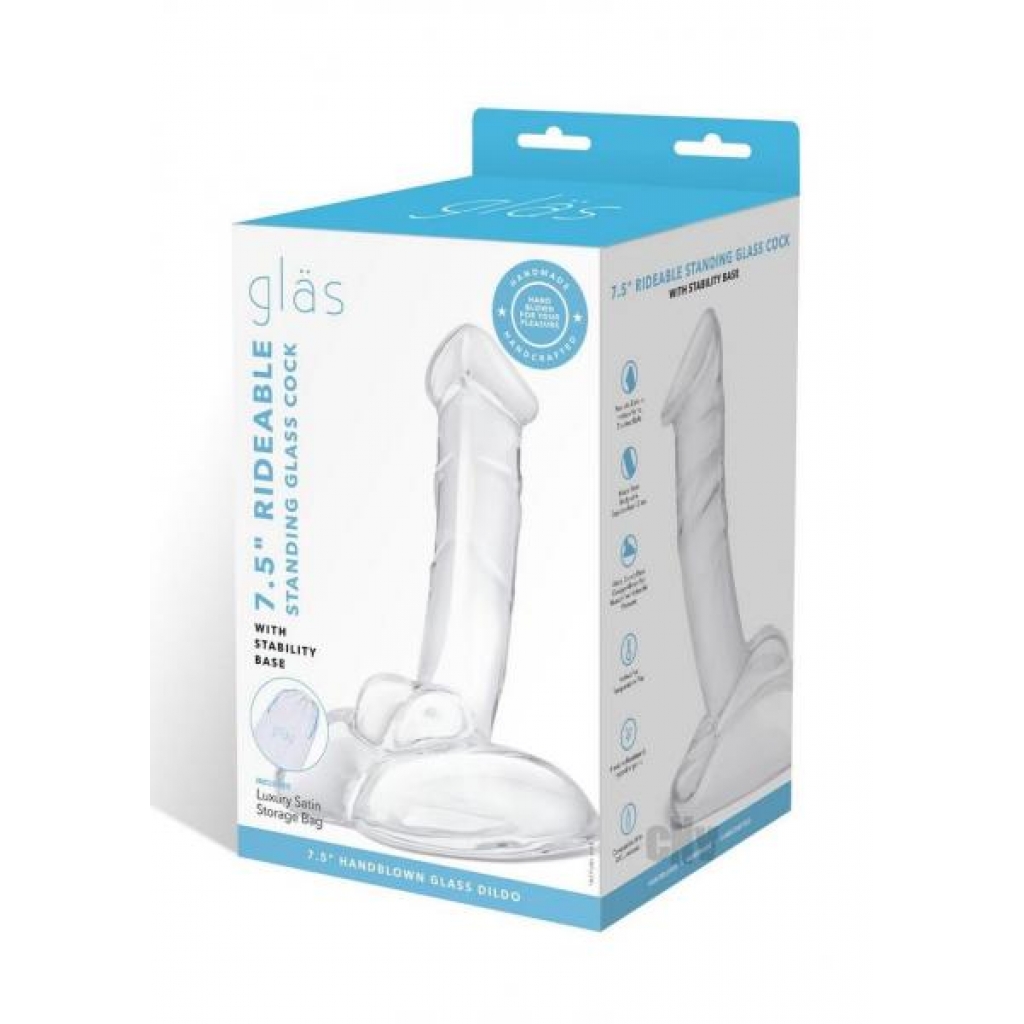 Rideable Standing Glass Dildo - 7.5