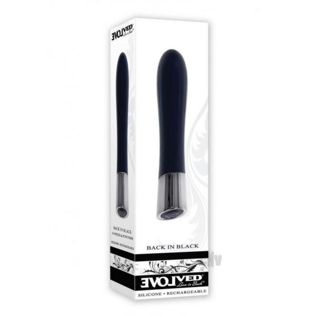 Sleek Black Petite Vibrator with Textured Shaft