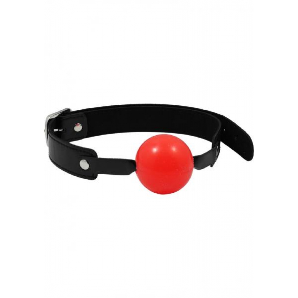 Solid Red Ball Gag - One Size Fits All