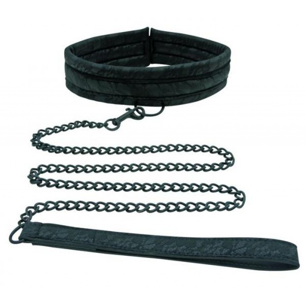 Midnight Lace Collar and Leash - Black