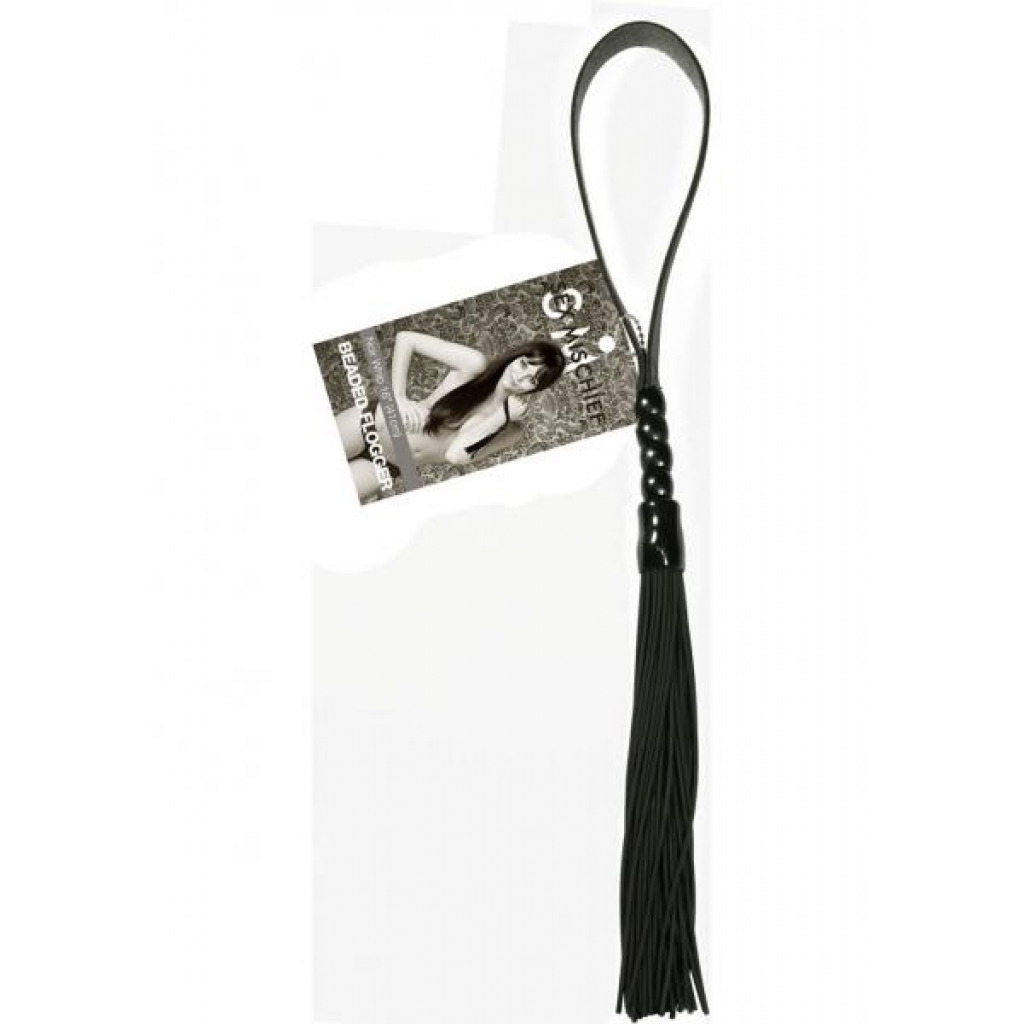 Sex And Mischief Beaded Flogger - Noir