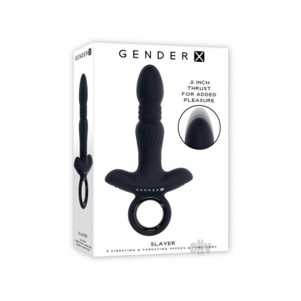 Gx Slayer Thrusting Vibrator - Black