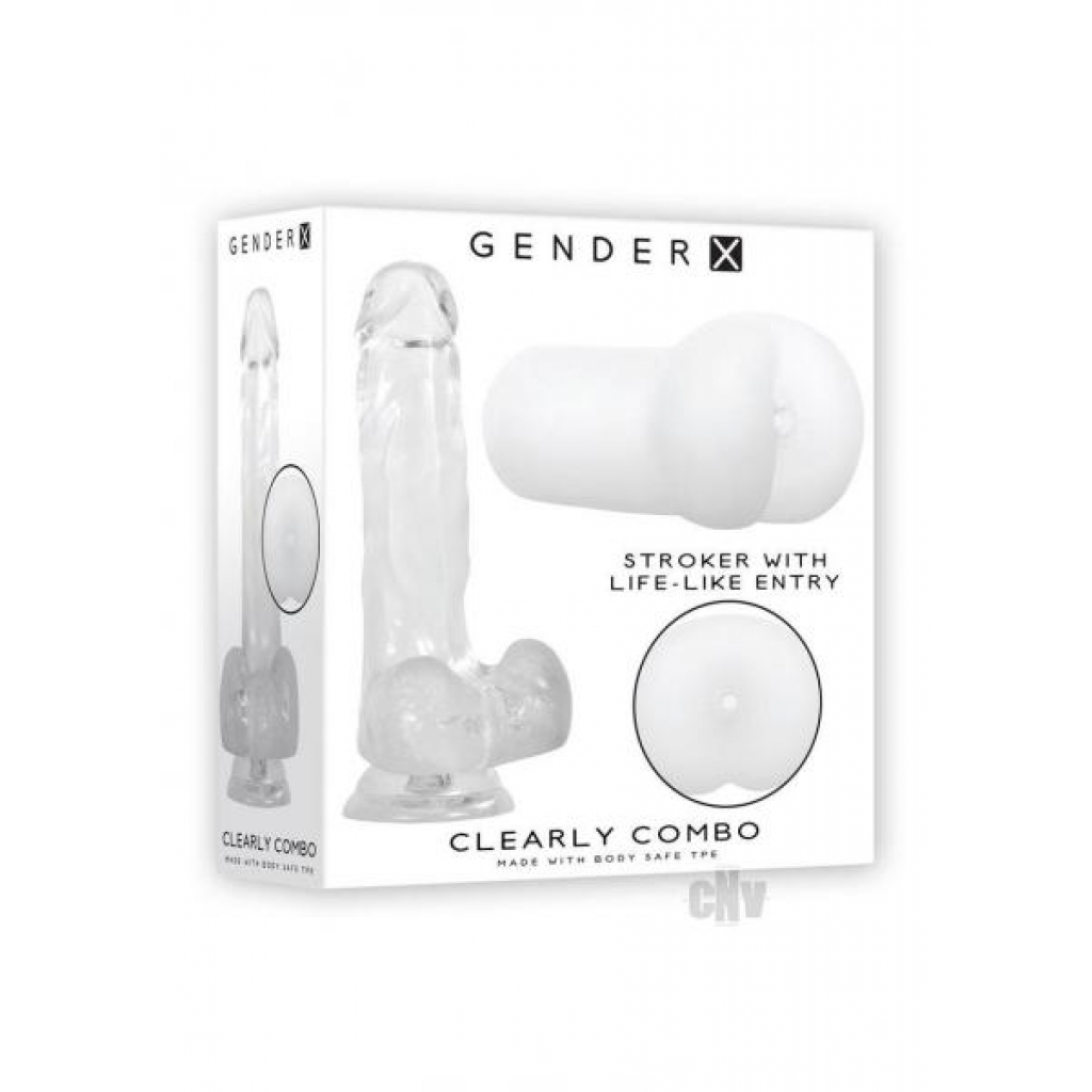 Gx Clearly Combo Dildo & Stroker Set