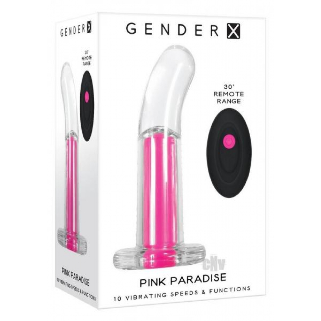 Gx Pink Paradise: Crystal-clear Vibrator with Remote Control